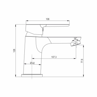 Mereo Zuna umyvadlová baterie stojánková s výpustí CB10104Z