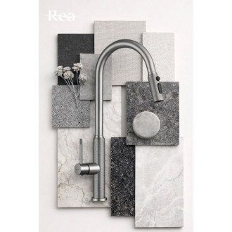 REA Kuchyňská baterie Master Brush Nickel REA-B7205