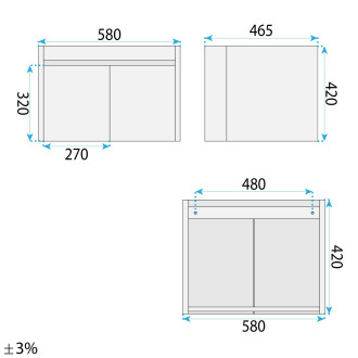 REA Sada koupelnového nábytku Faro 60 cm REA-M0037