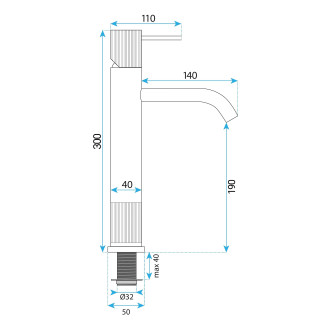 REA Koupelnová baterie Lungo Stripe Brush Nickel REA-B8053