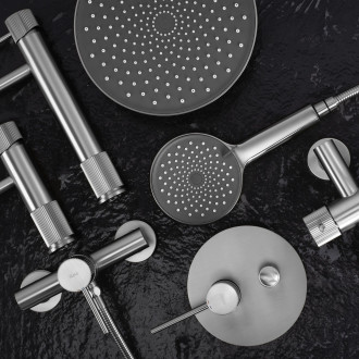 REA Sprchová baterie Lungo Stripe BRUSH NICKEL REA-B9491