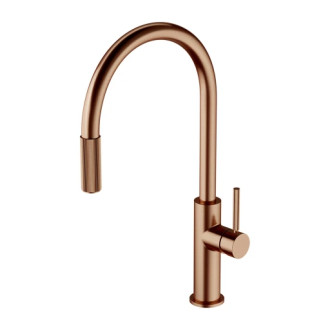 Omnires SWITCH kuchyňská baterie s výsuvnou výpustí pro filtr, měď kartáčovaná SW9059CPB