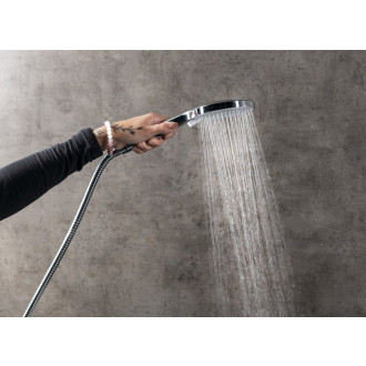 Ruční masážní sprcha, 3 režimy sprchování, silikon trysky, průměr 120mm, ABS/gun metal