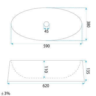 REA Umyvadlo na desku Aurelia Reno REA-U3505