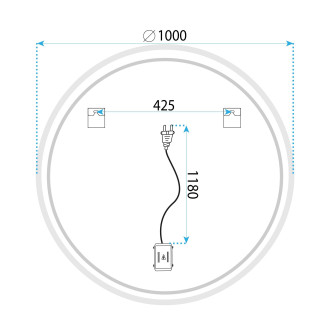 REA Zrcadlo LED 100cm FFJ100 HOM-70005