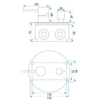 REA Podomítková sprchová sada Lungo Stripe Gold Brush + BOX REA-P9492