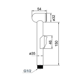 Mereo Mada umyvadlová baterie stojánková bez výpusti, s bidetovou sprchou M-CBQ10105M
