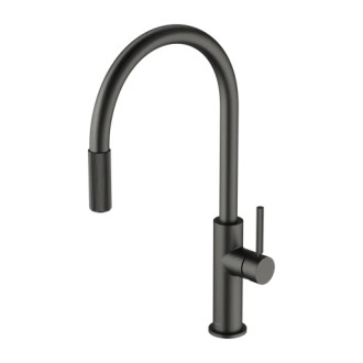 Omnires SWITCH kuchyňská baterie s výsuvnou výpustí pro filtr, grafit kartáčovaný SW9059GR