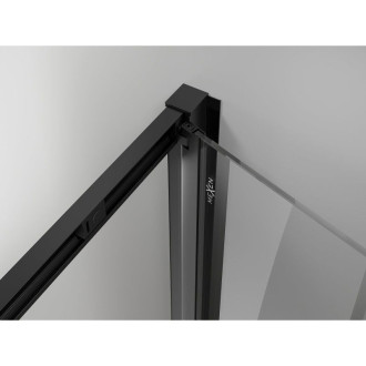 Mexen Exo-3S kabina prysznicowa 3-ścienna składana 120 x 80 cm, transparent, czarna - 816-120-080-70-00-3S