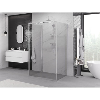 Mexen Exo-3S kabina prysznicowa 3-ścienna uchylna 120 x 70 cm, transparent, chrom - 819-125-070-01-00-3S