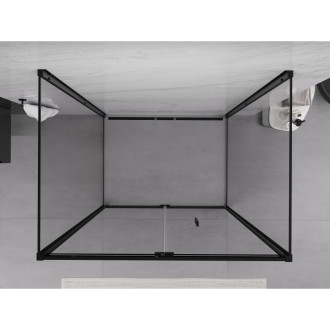 Mexen Exo-3S kabina prysznicowa 3-ścienna składana 120 x 85 cm, transparent, czarna - 816-120-085-70-00-3S