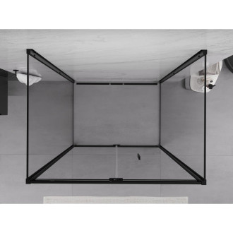 Mexen Exo-3S kabina prysznicowa 3-ścienna składana 85 x 90 cm, transparent, czarna - 816-085-090-70-00-3S