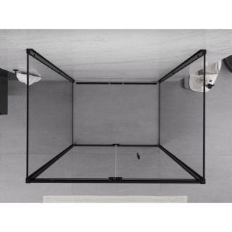 Mexen Exo-3S kabina prysznicowa 3-ścienna składana 70 x 100 cm, transparent, czarna - 816-070-100-70-00-3S