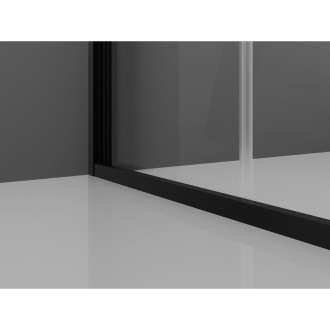 Mexen Exo-3S kabina prysznicowa 3-ścienna składana 75 x 100 cm, transparent, czarna - 816-075-100-70-00-3S