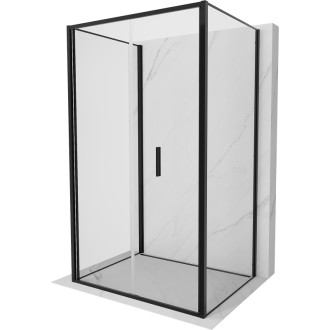 Mexen Exo-3S třístěnný skládací sprchový kout 90 x 100 cm, průhledný, černý - 816-090-100-70-00-3S