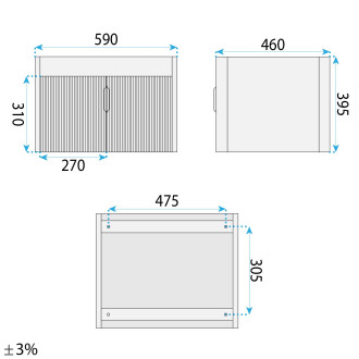 Rea Sada koupelnového nábytku s umyvadlem Astor 60cm Grey REA-M0004