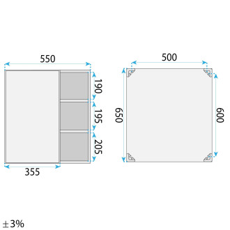 REA Sada koupelnového nábytku s umyvadlem Tula 60cm White REA-M0035
