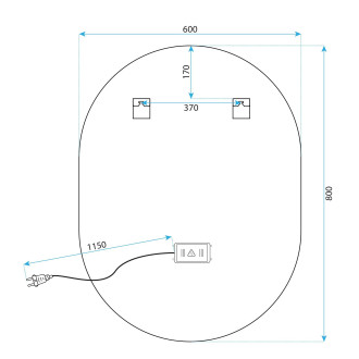 REA Zrcadlo LED EGG 60x80cm HOM-05523