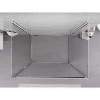 Mexen Exo-3S kabina prysznicowa 3-ścienna uchylna 70 x 75 cm, transparent, chrom - 817-070-075-01-00-3S