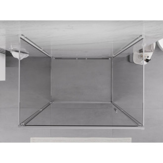 Mexen Exo-3S kabina prysznicowa 3-ścienna uchylna 95 x 75 cm, transparent, chrom - 817-095-075-01-00-3S