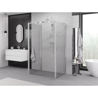 Mexen Exo-3S kabina prysznicowa 3-ścienna uchylna 80 x 85 cm, transparent, chrom - 817-080-085-01-00-3S