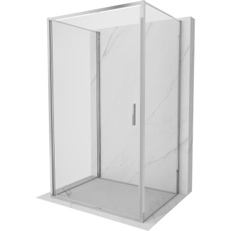 Mexen Exo-3S třístěnný výklopný sprchový kout 95 x 85 cm, průhledný, chrom - 817-095-085-01-00-3S