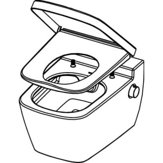 WC s bidetem závěsné TECEone včetně sedátka 9.700.216