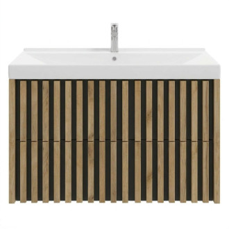 Koupelnová skříňka s umyvadlem SAT Delano 100x56x45 cm dub mat DELANO100ZDCUM