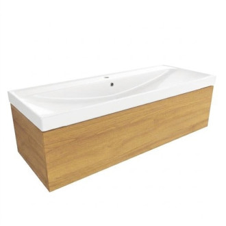 Koupelnová skříňka s umyvadlem SAT Feel 120x30x44,8 cm dub medový mat SATFEEL120DMU5