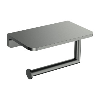 Omnires MODERN PROJECT držák toaletního papíru s policí, grafit kartáčovaný MP60511GR