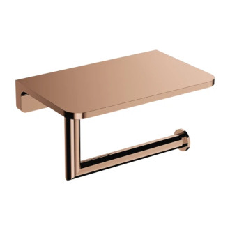 Omnires MODERN PROJECT držák toaletního papíru s policí, měď lesk MP60511CP