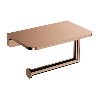 Omnires MODERN PROJECT držák toaletního papíru s policí, měď lesk MP60511CP