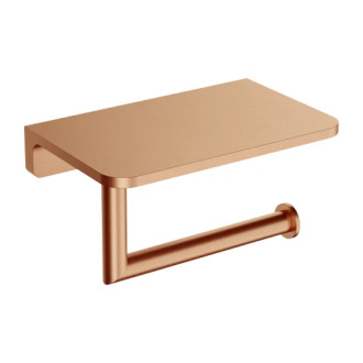 Omnires MODERN PROJECT držák toaletního papíru s policí, měď kartáčovaná MP60511CPB