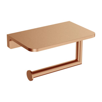 Omnires MODERN PROJECT držák toaletního papíru s policí, měď kartáčovaná MP60511CPB