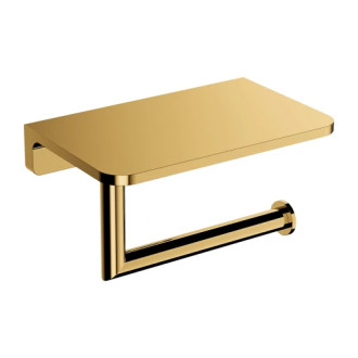 Omnires MODERN PROJECT držák toaletního papíru s policí, zlatá lesk MP60511GL