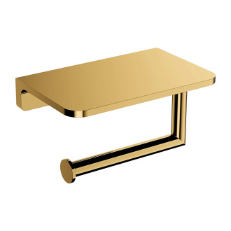 Omnires MODERN PROJECT držák toaletního papíru s policí, zlatá lesk MP60511GL