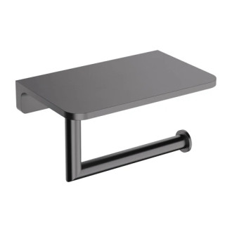 Omnires MODERN PROJECT držák toaletního papíru s policí, antracit kartáčovaný MP60511AT