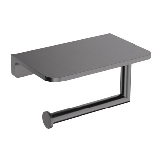 Omnires MODERN PROJECT držák toaletního papíru s policí, antracit kartáčovaný MP60511AT