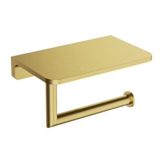 Omnires MODERN PROJECT držák toaletního papíru s policí, mosaz kartáčovaná MP60511BSB