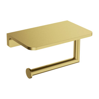 Omnires MODERN PROJECT držák toaletního papíru s policí, mosaz kartáčovaná MP60511BSB