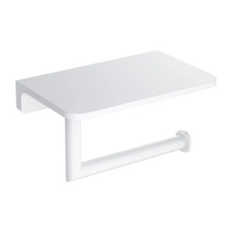 Omnires MODERN PROJECT držák toaletního papíru s policí, bílá mat MP60511WM