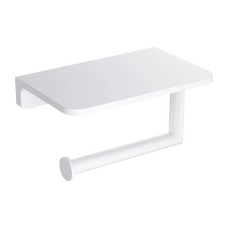 Omnires MODERN PROJECT držák toaletního papíru s policí, bílá mat MP60511WM