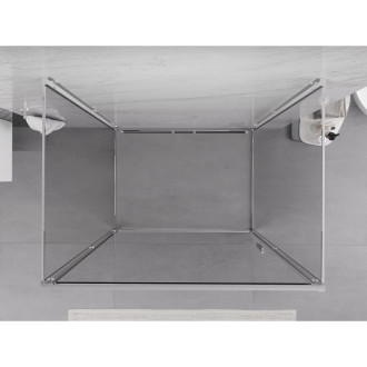 Mexen Exo-3S kabina prysznicowa 3-ścienna uchylna 100 x 95 cm, transparent, chrom - 817-100-095-01-00-3S