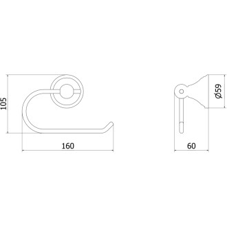 Mexen Lusso uchwyt na papier toaletowy, czarny - 70A16823-70