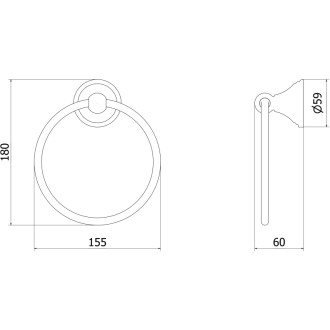 Mexen Lusso wieszak na ręcznik, chrom - 70A16831-00