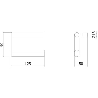 Mexen Loop uchwyt na papier toaletowy, gun gray szczotkowany - 70A71023-66