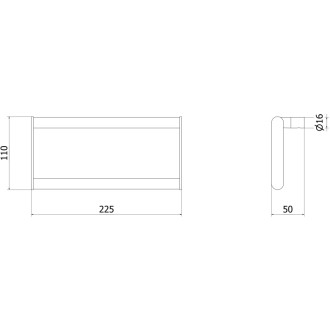 Mexen Loop wieszak na ręcznik, złoty - 70A71031-50