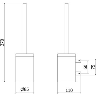 Mexen Loop szczotka toaletowa, gun gray szczotkowany - 70A71071-66