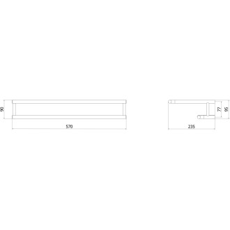 Mexen Loop półka na ręcznik, biały - 70A71081-20