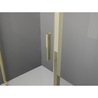 Mexen Exo-3S kabina prysznicowa 3-ścienna uchylna 100 x 90 cm, transparent, złota - 817-100-090-50-00-3S